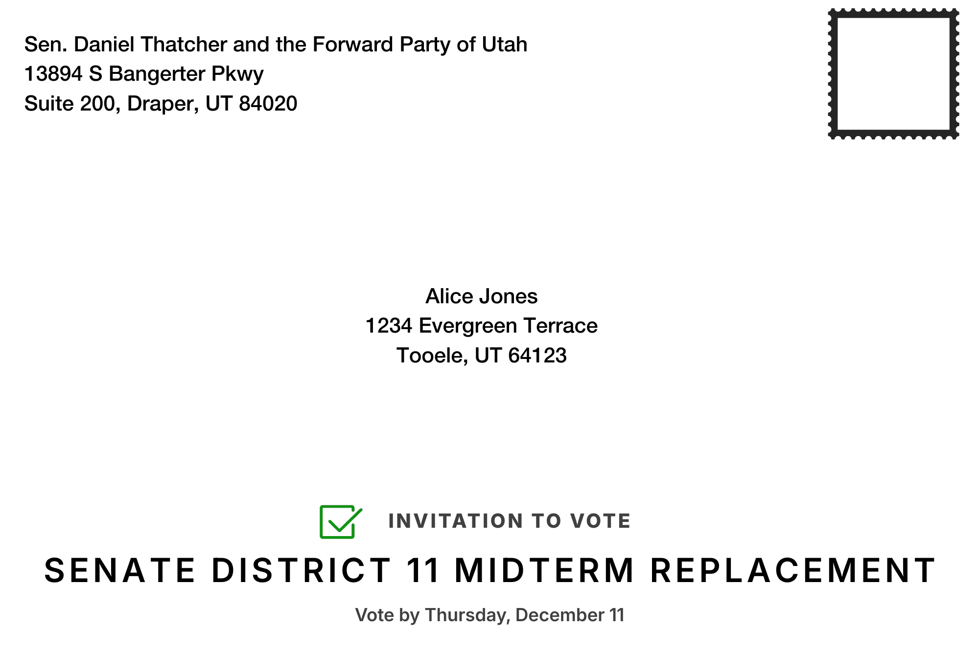 Envelope invitation